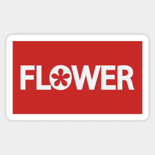 Flower blossoming - Text design Magnet